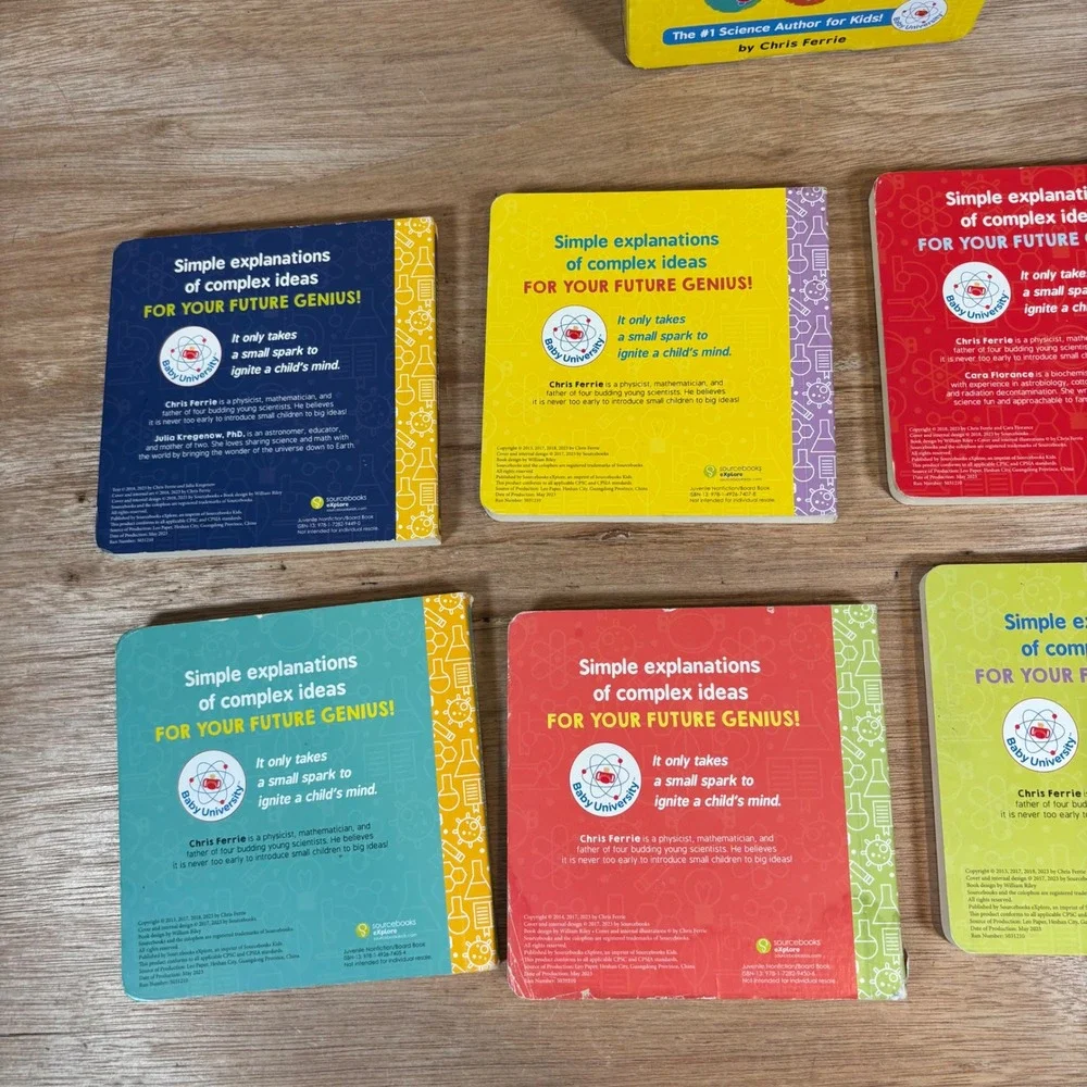 Chris Ferrie My First Science Library for Babies 8 Board Book Set STEM Education